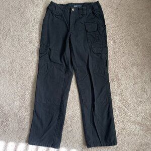 5.11 Tactical Pants Womens 2 Black Canvas Cargo Military Utility Straight Leg